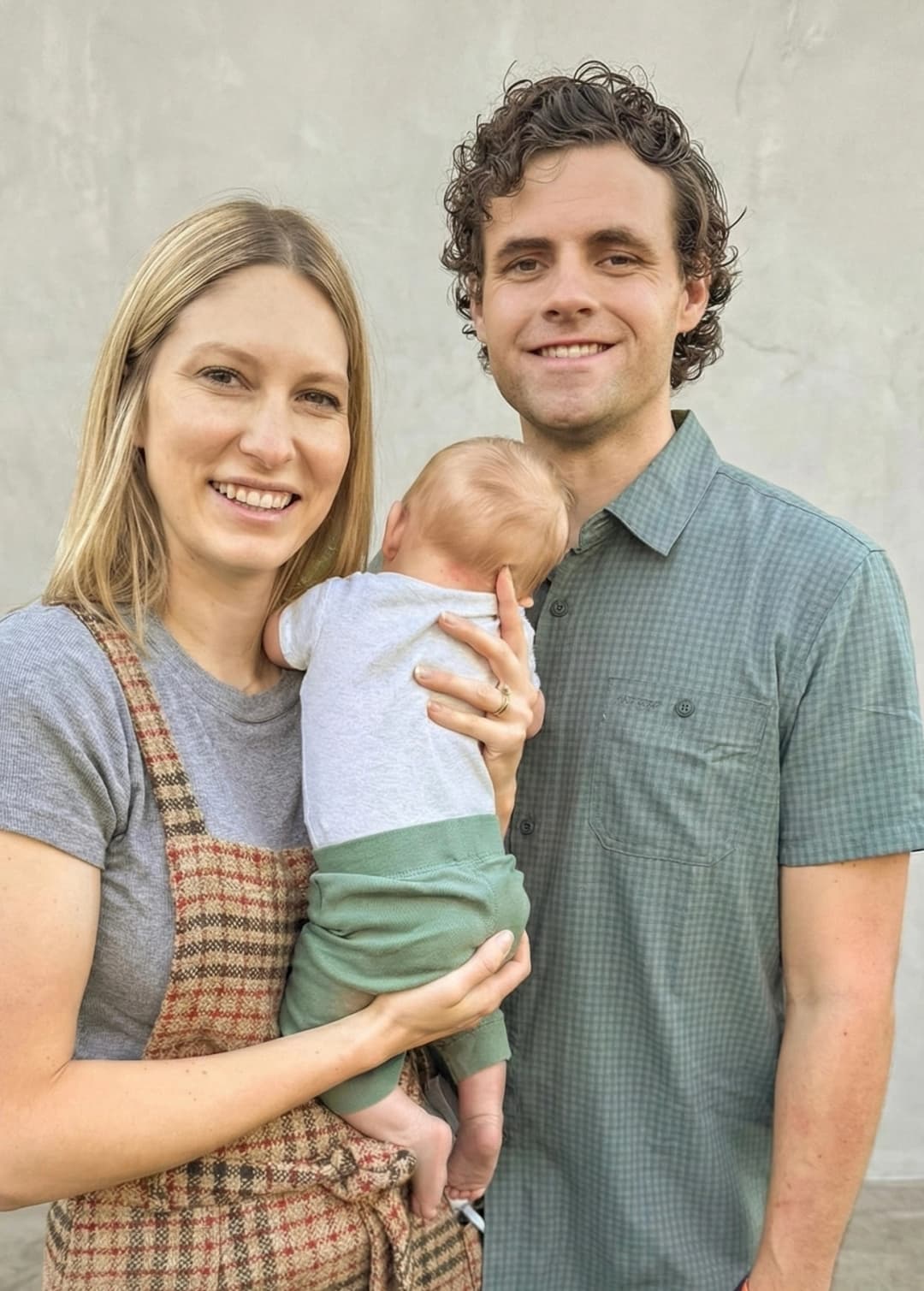 Morgan, Haley, and baby Kai Kotter — the family behind Toony Story